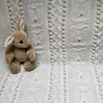 Bobble Bunny Baby Blanket (Afghan) in Debbie Bliss Cashmerino Aran