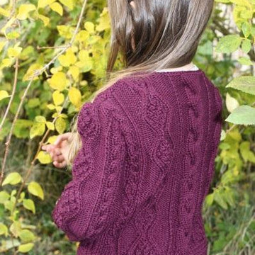 Sophia - Cute cable cardigan for girls 4 - 14 years / Sizes 116, 122, 128, 134, 140 (EU) resp. 6, 7, 8, 9, 10 (US)