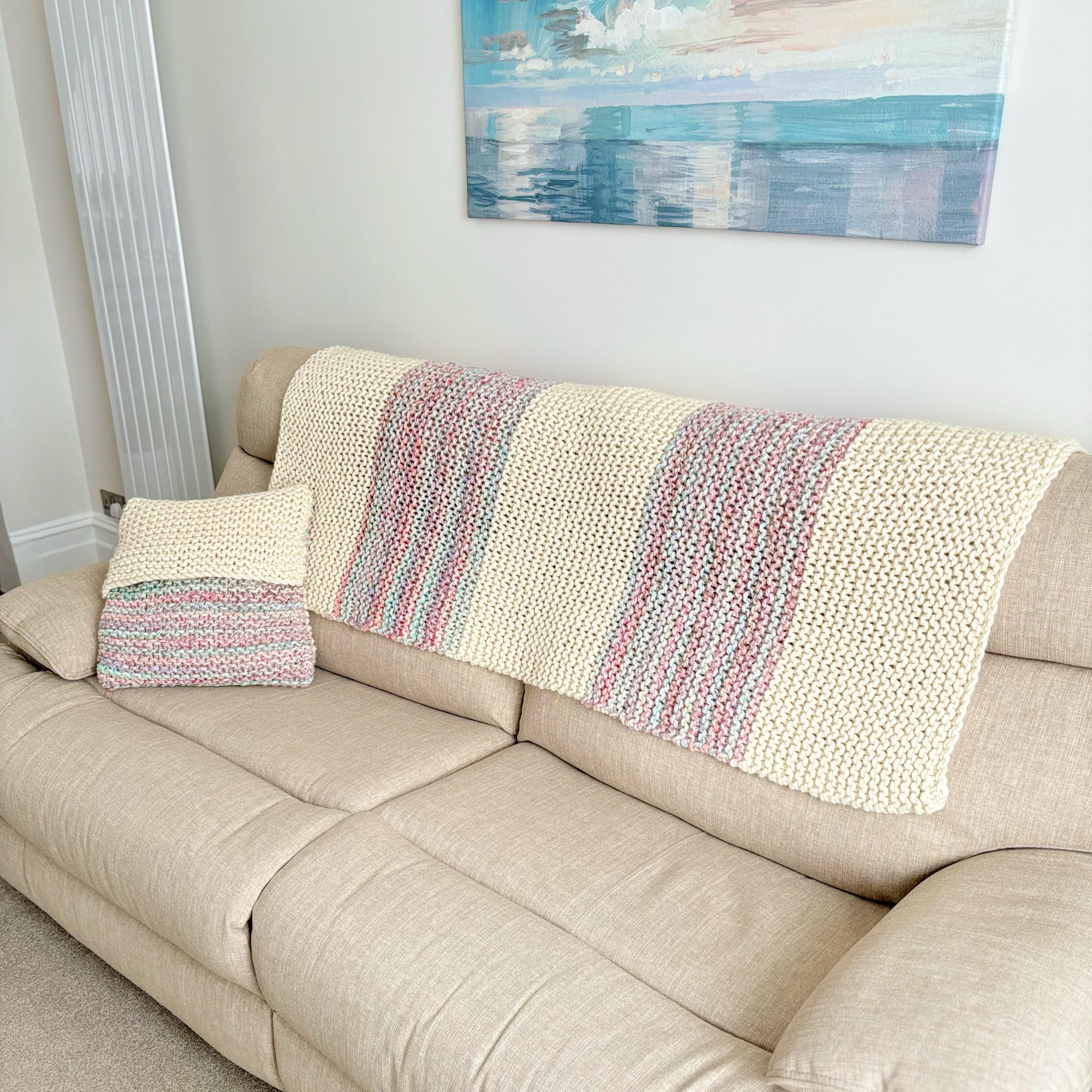 ‘Beginner’ Cushion Cover and Throw