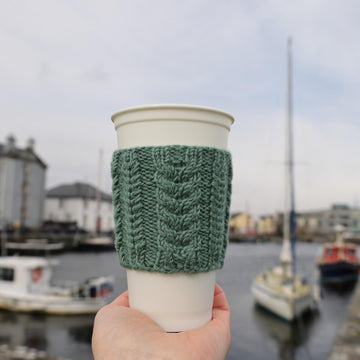 Claddagh Cables Cup Cozy