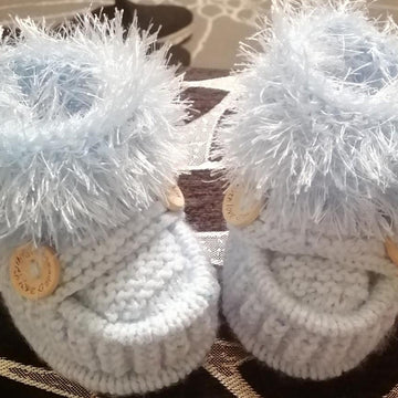 Baby Knitting Pattern GILLET & FUR BOOTS 3-6mths & 6-9mths