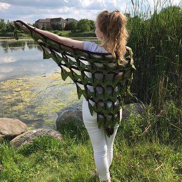 Green Leaf on Branch Shawl