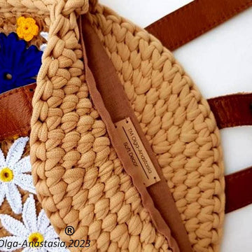 Bright summer bag with cornflowers