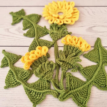 Crochet Dandelion Appliqué