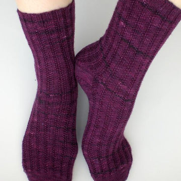 Broken Rib Hybrid Heel Socks