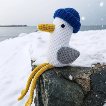 Seagull Crochet Pattern – Amigurumi Bird Plush PDF, Beginner-Friendly