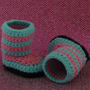 Kaleidoscope Striped Boots 18" American Girl Doll
