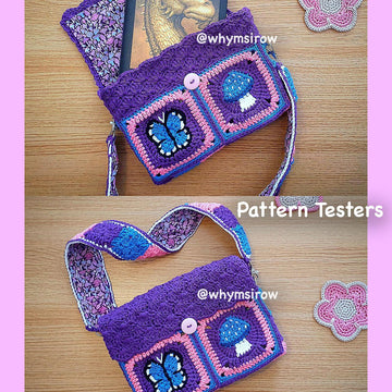 Butterfly and Mushroom Book Sleeve Bag