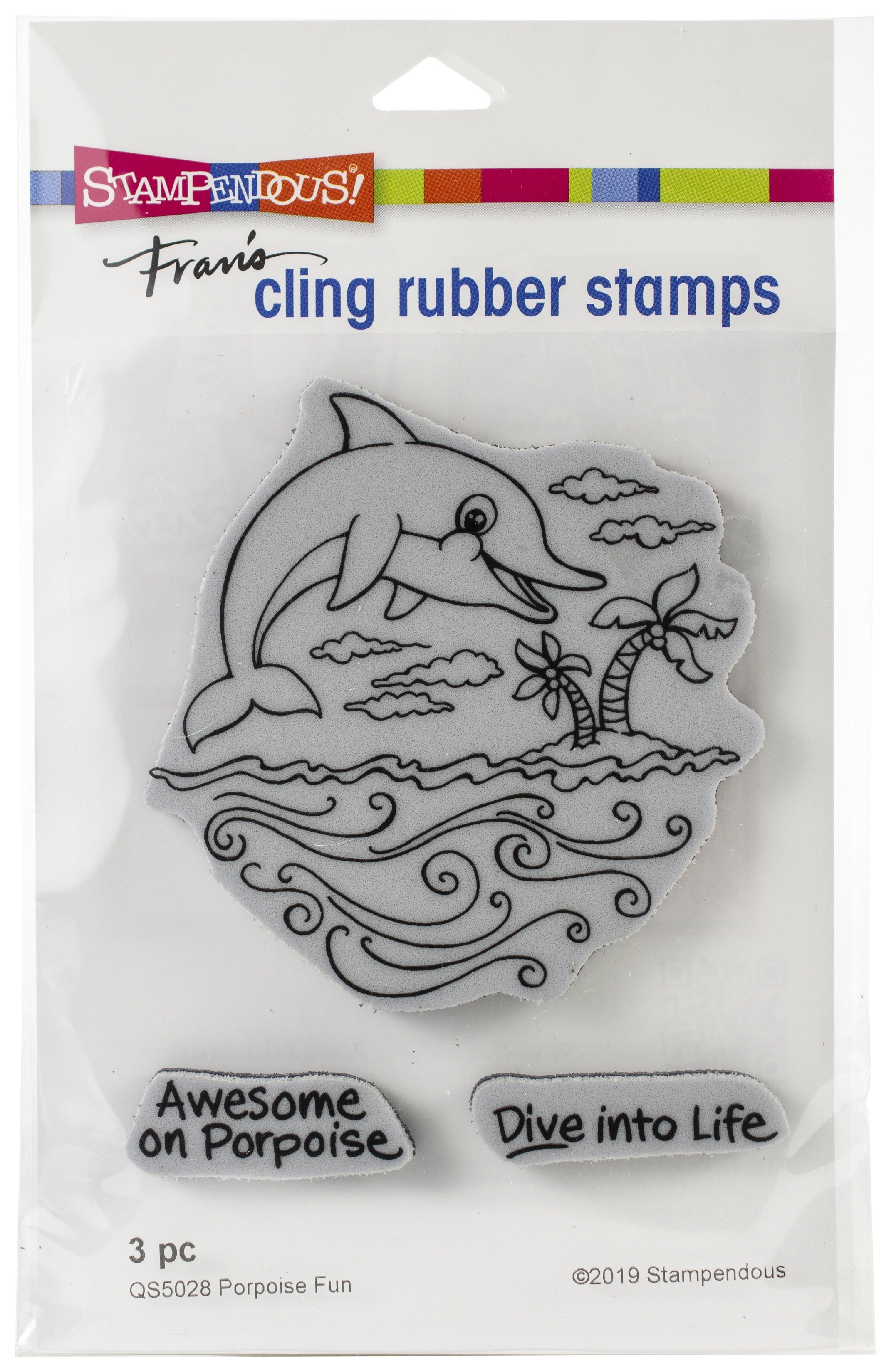 Stampendous Cling Stamp - Porpoise Fun