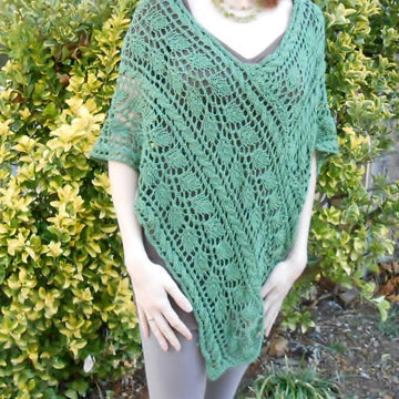 Leafy Greenery Lace Poncho