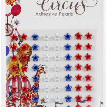 Craft Consortium Adhesive Pearls 80/Pkg - Stars, Circus