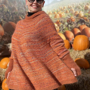 Rustic Hoody Poncho Sweater