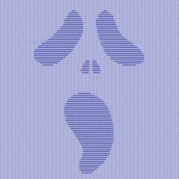 Ghostface blanket Knitting Pattern, Knit and Purl only Halloween motif
