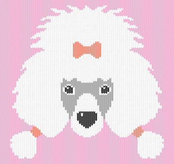 Poodle dog Knitting Chart