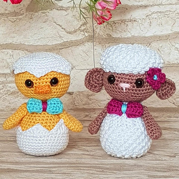 Easter-Trio: Chicklet, Bunny & Lamb
