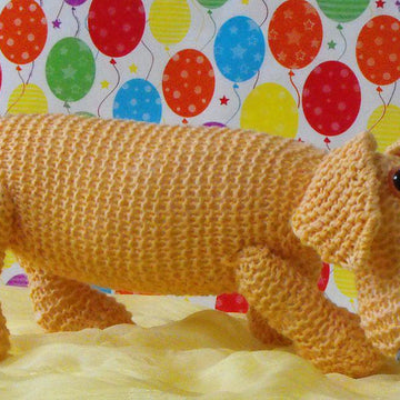NURSERY SAUSAGE DOG TOY KNITTING PATTERN - MADMONKEYKNITS