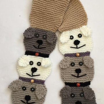 Stacked Kitty & Doggie Scarf