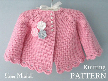 Knitting Pattern Baby Girl Jacket Newborn Girl Coat Olivia