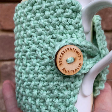 Bushrangers Coffee Cozy by Staceysknitwits