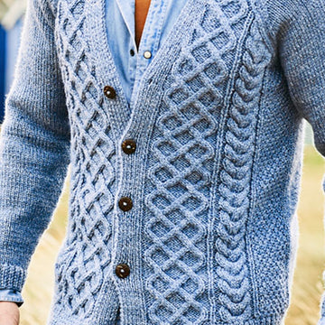 Mens V Neck & Shawl Neck Cardigans in Stylecraft Highland Heathers Aran - 9876 - Downloadable PDF