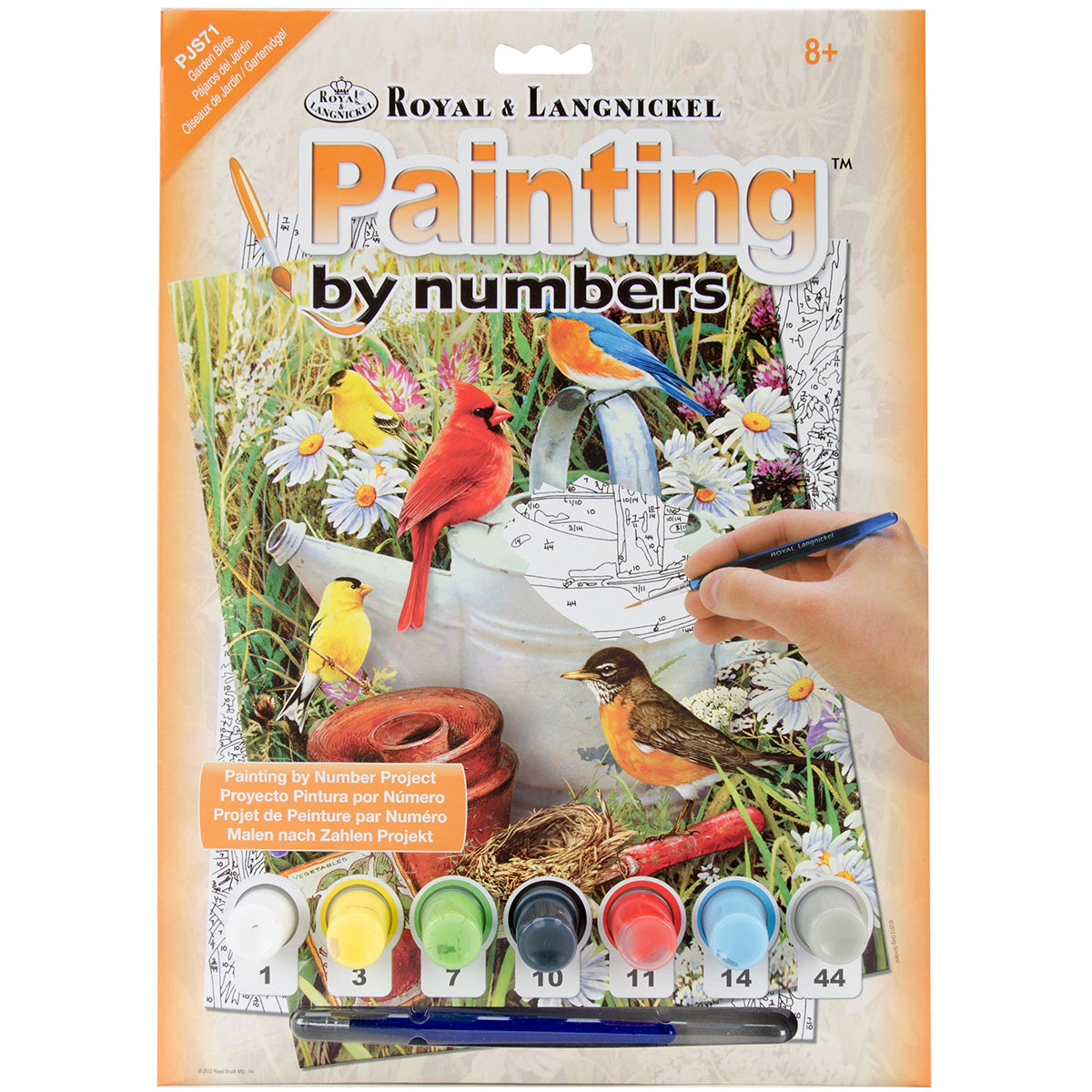 Royal Brush Junior Small Paint By Number Kit 8.75"X11.75" - Garden Birds