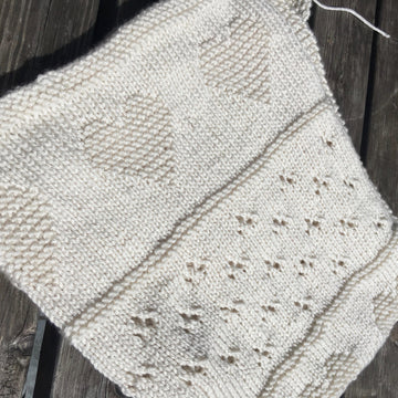 Heart Stripe Blanket, Knitting Pattern