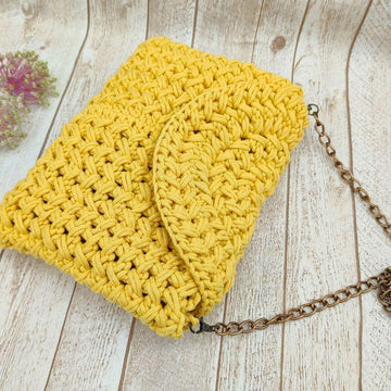 Pleated Herringbone Crossbody Bag | No-Sew One-Piece Purse