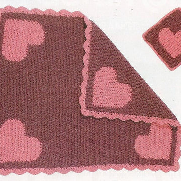 "I Love Baby" Reversible Intarsia Blanket (US)