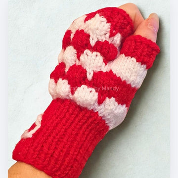 No1 Sweet Heart Fingerless Mittens