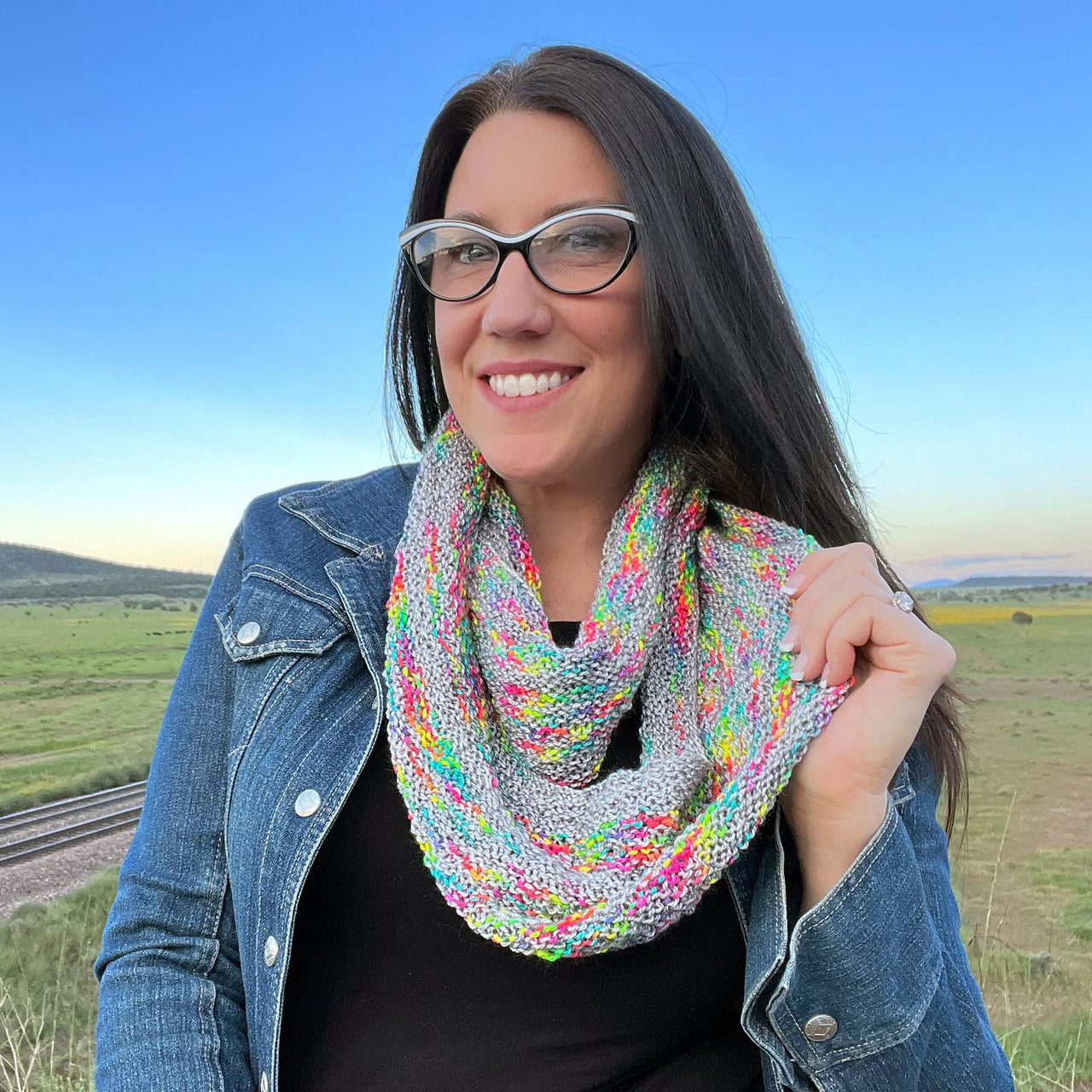 Wobbly Rainbow Cowl