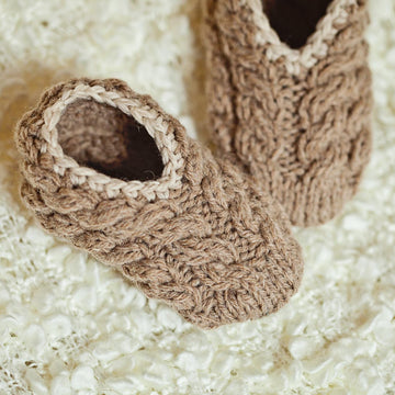 Cable Baby Slippers