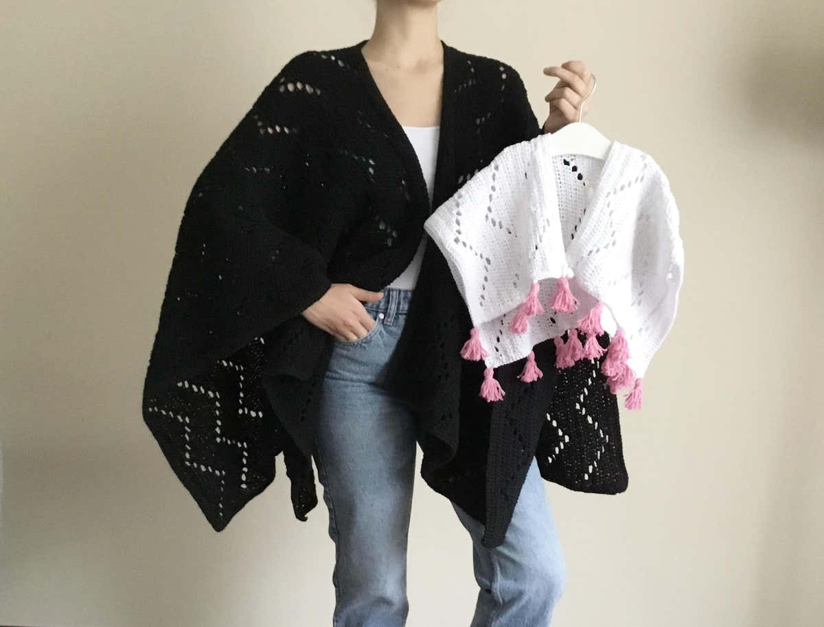 Tara Zig Zag Poncho N 697