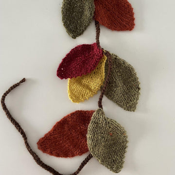 Autumn leaves pillow, garland and wreath