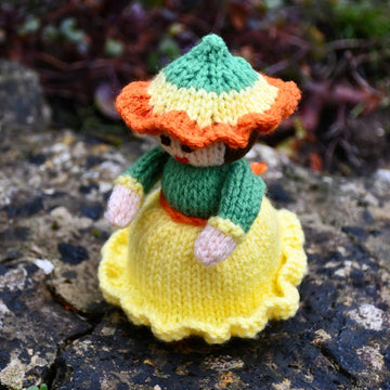 Daffodil Flower Doll Knitting Pattern - Toy Knitting Pattern