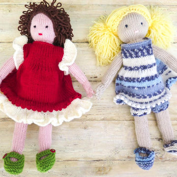 Rose and Bianca Knit Dolls