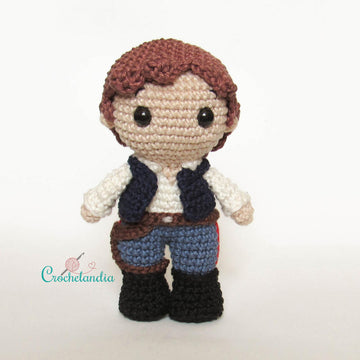 Leia and Solo amigurumi dolls - crochet patterns by Crochelandia