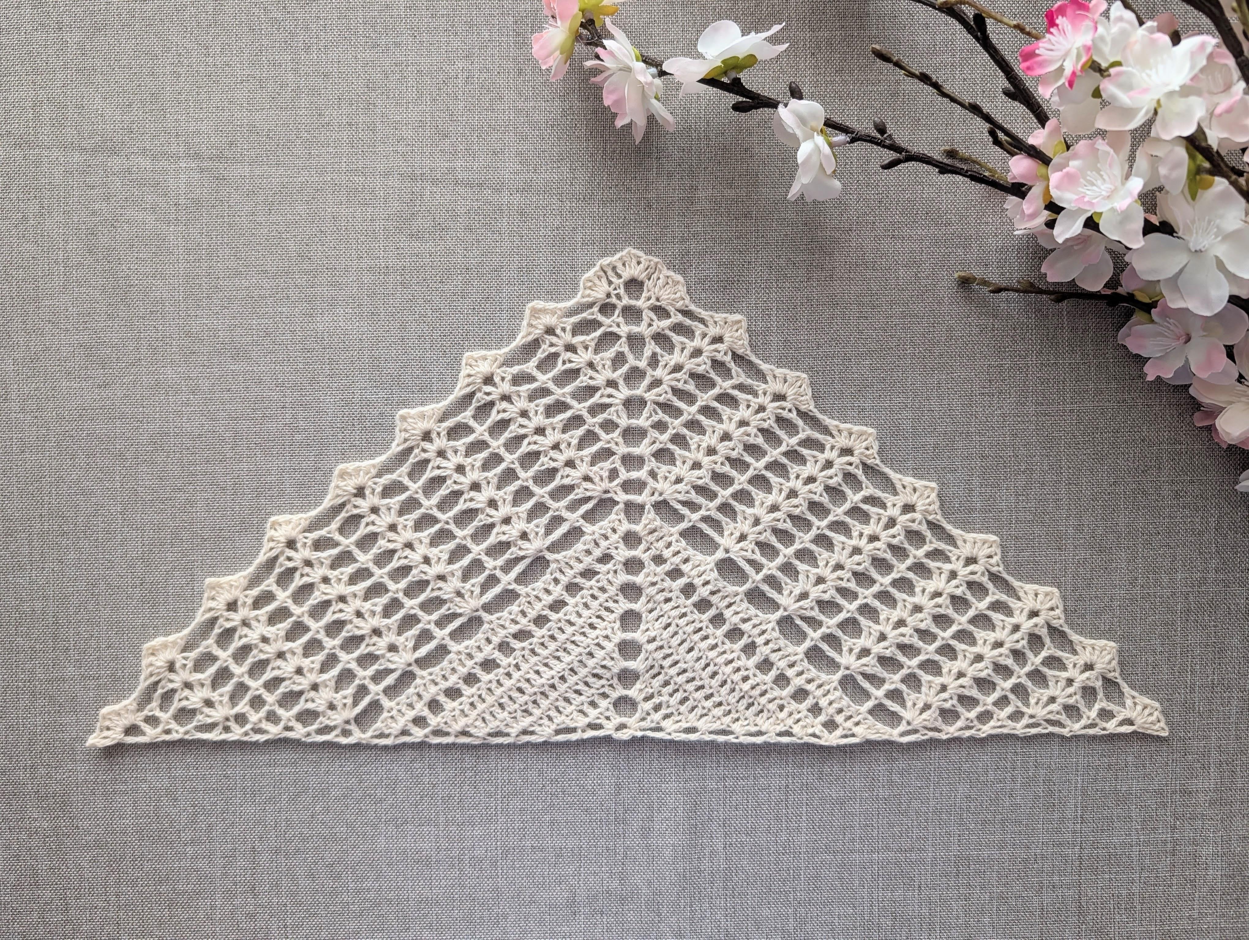 Triangle Lace Crochet Shawl #115