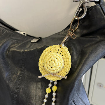 Mini Straw Hat keychain Crochet pattern