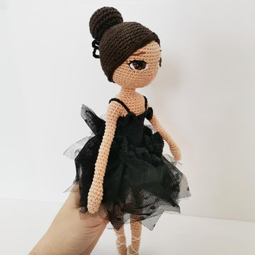 Black Swan Ballerina Doll Crochet Pattern