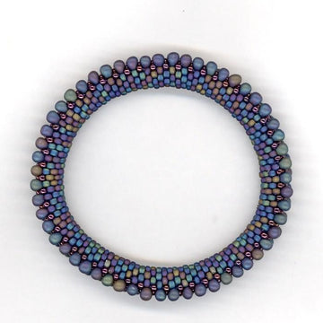 Double Drops Bead Crochet Bangle