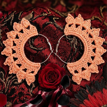 134. Hoop "Tango passion" crochet earrings pattern