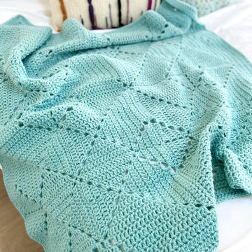 Criss Cross Solid Granny Blanket