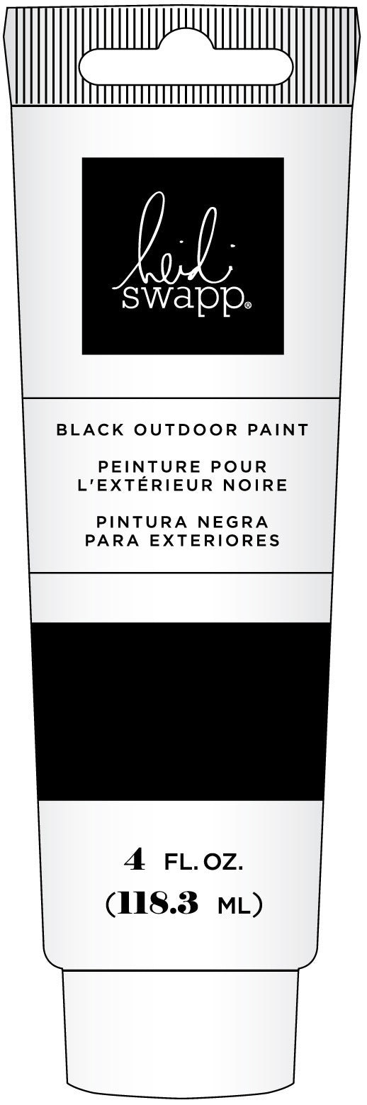 American Crafts Heidi Swapp DIY Doormats Outdoor Paint 4oz - Black