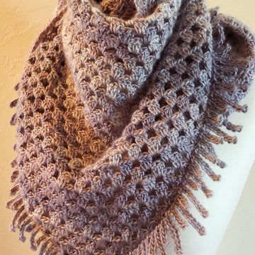 Crochet Spiked Triangle Shawl