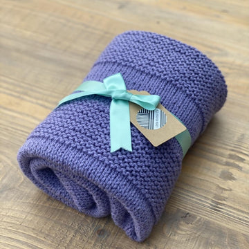 Aran Simple Garter Stripe Blanket