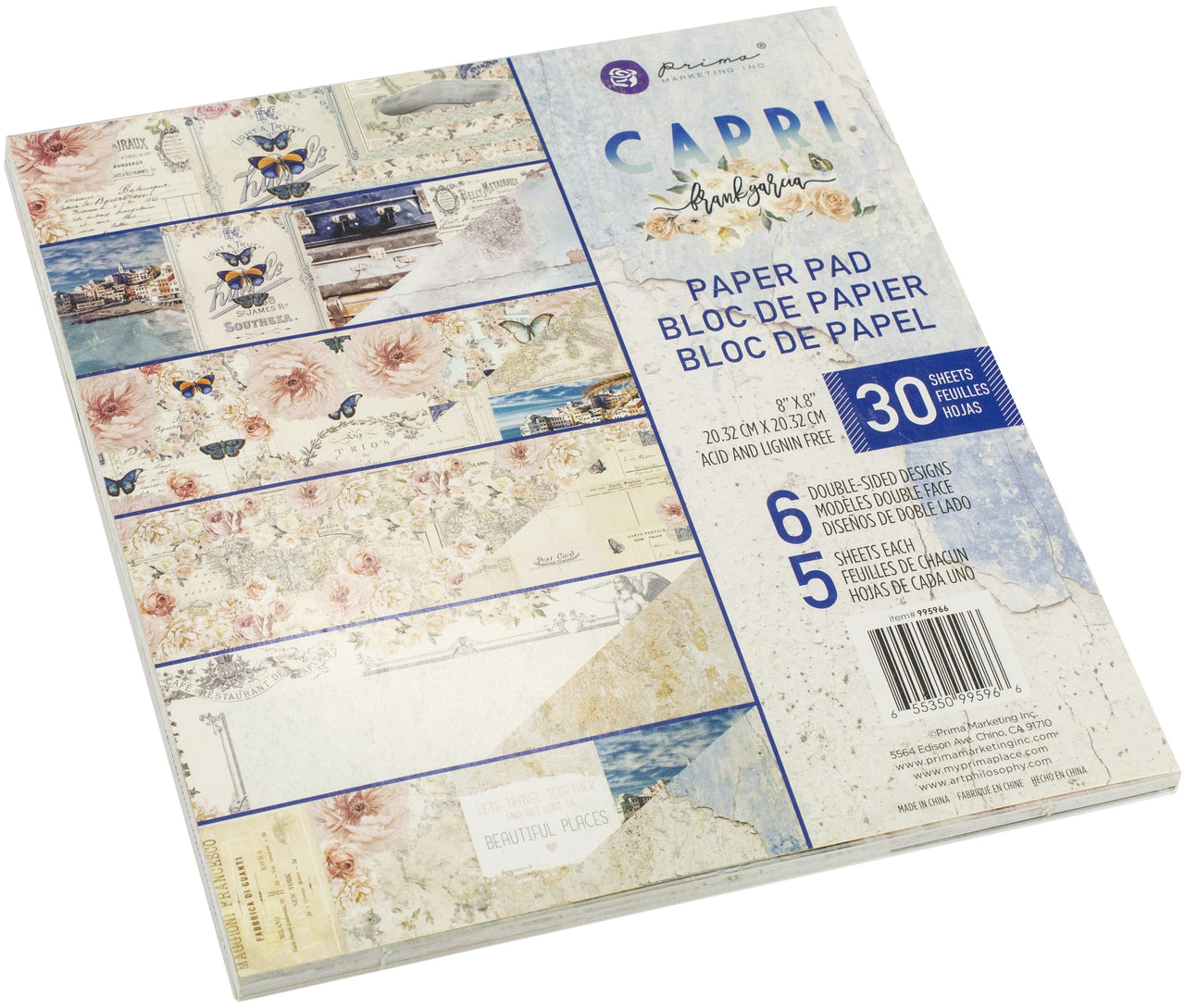 Prima Marketing Double-Sided Paper Pad 8"X8" 30/Pkg - Capri