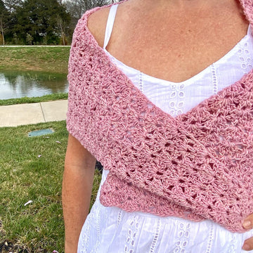 Pink Daisies Shawl