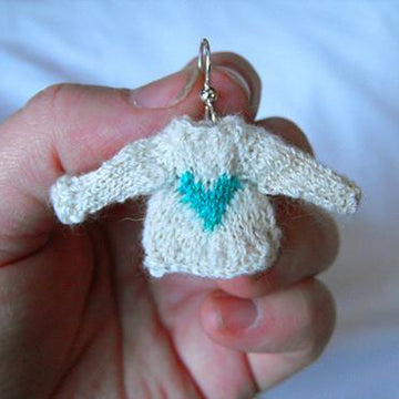 Teeny Weeny Raglan Heart Sweater Earrings