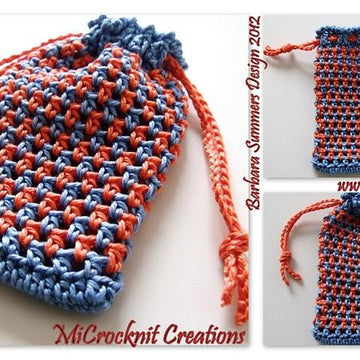 Crochet Gift Bag CHECKS