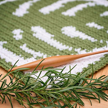 Monstera Crochet Square